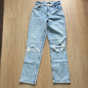 Abercrombie & Fitch Curve Love 90's Straight Straight Ultra High Rise Jeans
